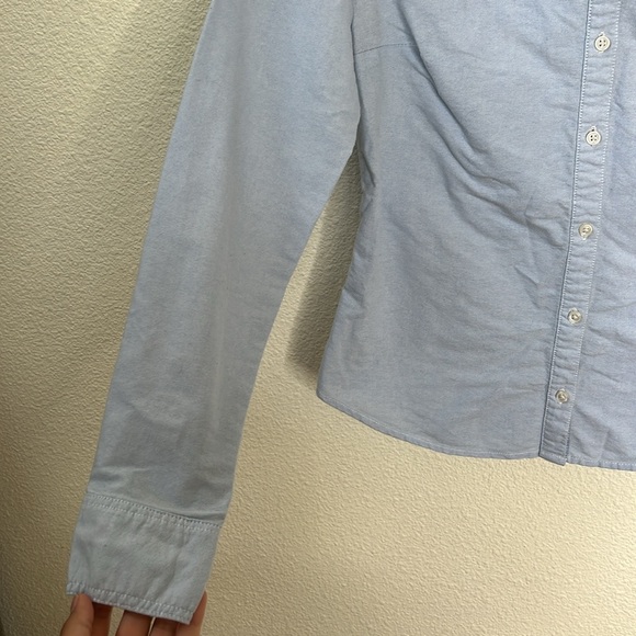Mossimo Supply Co. Blue Cotton Oxford Button Down Shirt Size Small - Picture 3 of 4